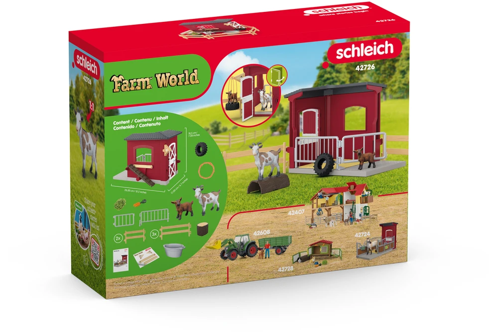 Figūrėlių rinkinys su ožkų tvartu Farm World Schleich