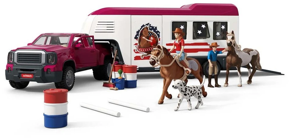 SCHLEICH HORSE CLUB Sunkvežimis ir priekaba prie ežero