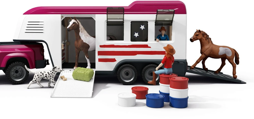 SCHLEICH HORSE CLUB Sunkvežimis ir priekaba prie ežero