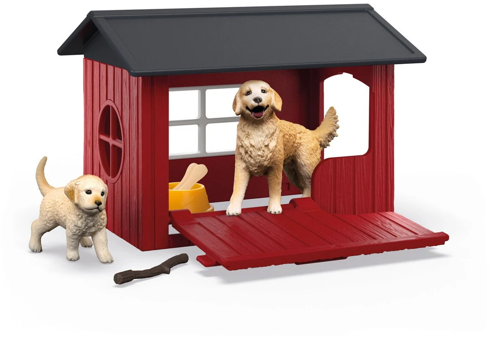 SCHLEICH FARM WORLD Šunų būda su auksaspalviais retriveriais