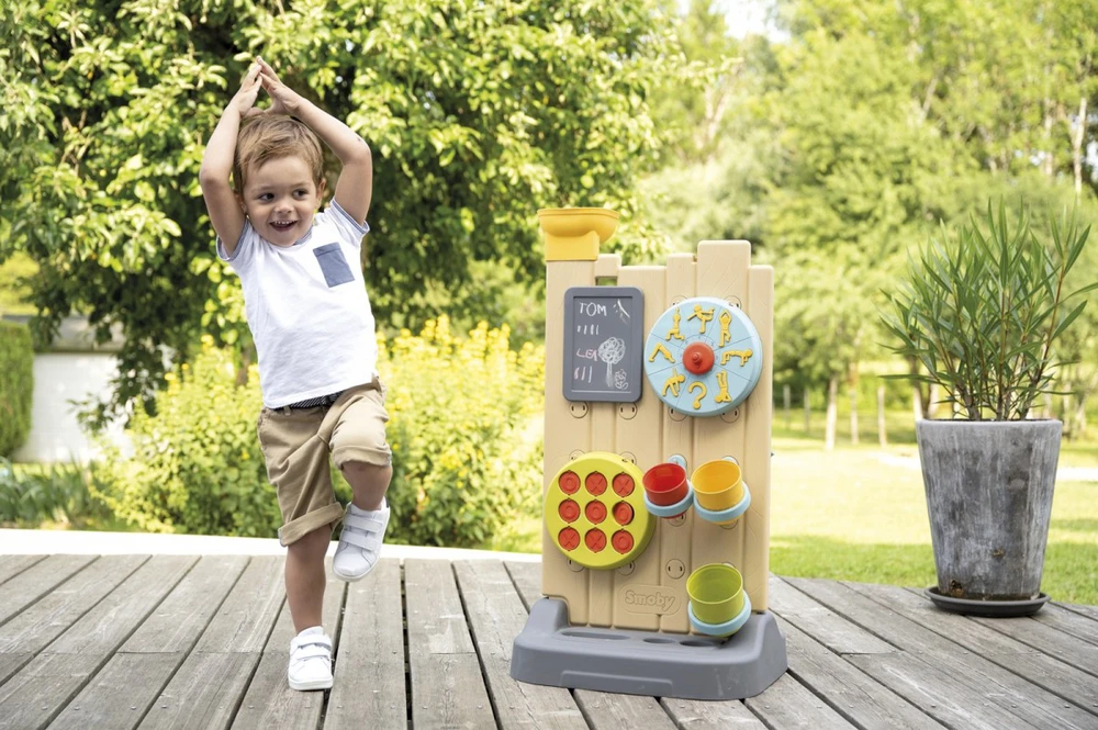 Smoby dvigubos rūšies veiklos siena - Montessori manipuliacija