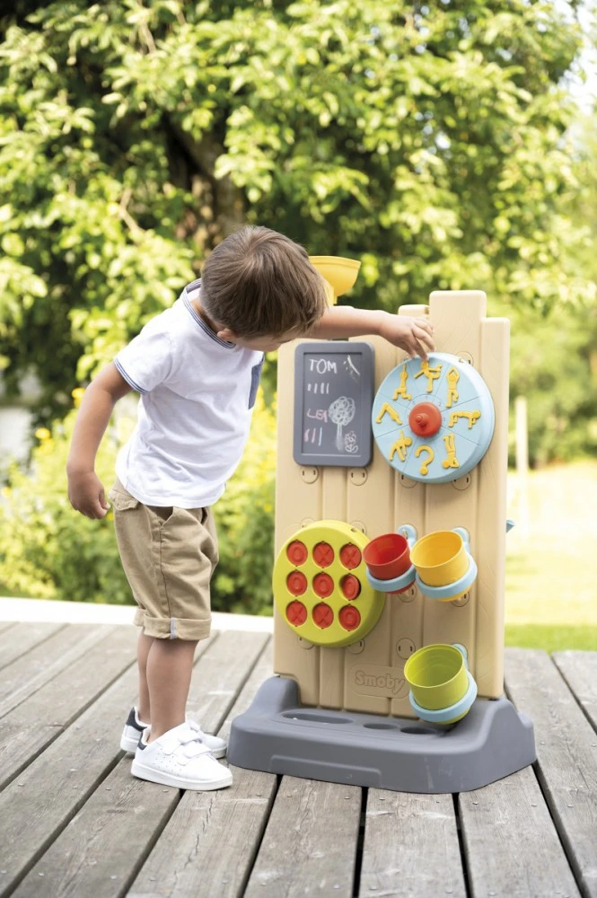 Smoby dvigubos rūšies veiklos siena - Montessori manipuliacija