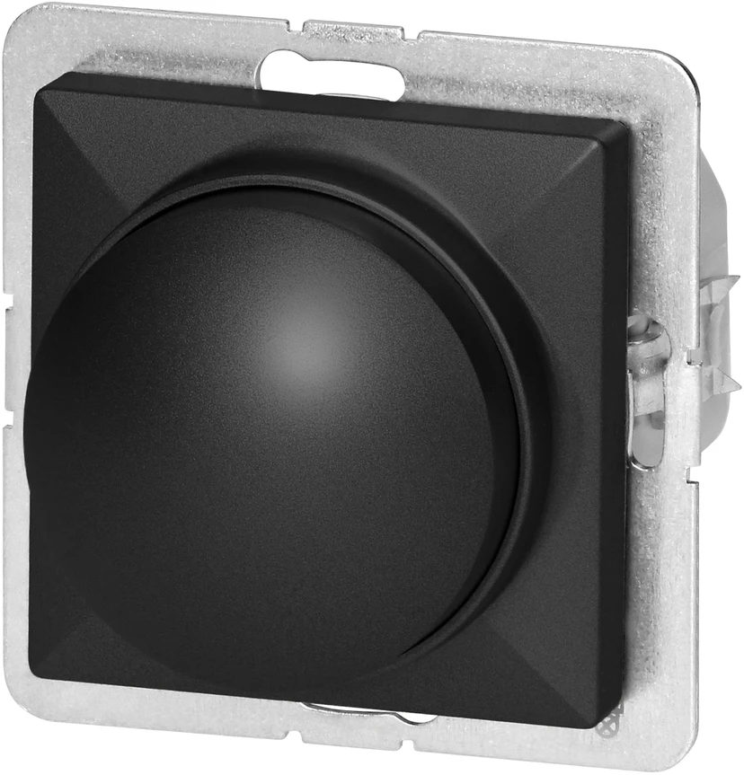 Ściemniacz „Pearl“ LED rotacinis reguliatorius, 230 V, 50 Hz, Pmin: 3 W, Pmax: 35 W, SO-1P/LED, juodas