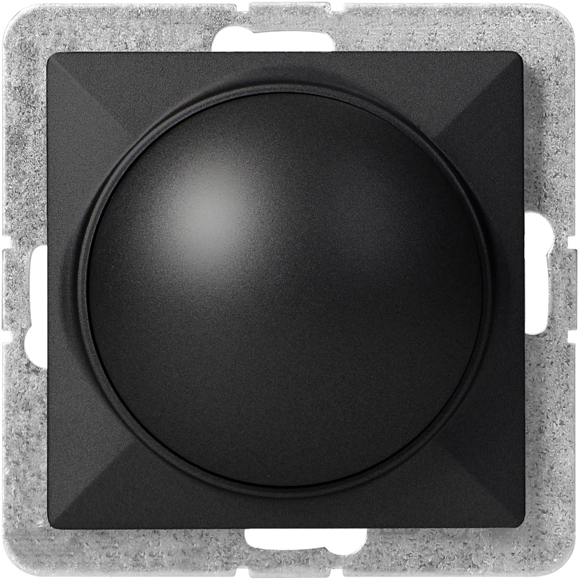 Ściemniacz „Pearl“ LED rotacinis reguliatorius, 230 V, 50 Hz, Pmin: 3 W, Pmax: 35 W, SO-1P/LED, juodas