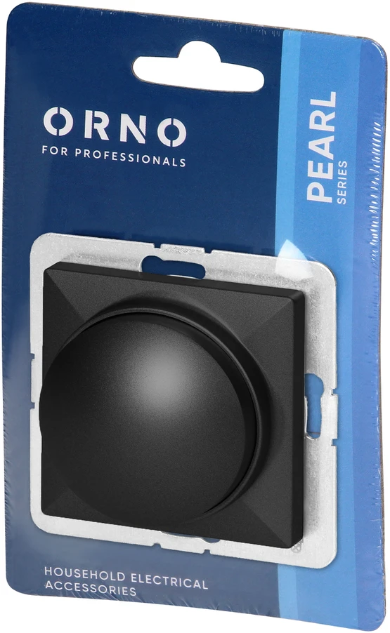 Ściemniacz „Pearl“ LED rotacinis reguliatorius, 230 V, 50 Hz, Pmin: 3 W, Pmax: 35 W, SO-1P/LED, juodas
