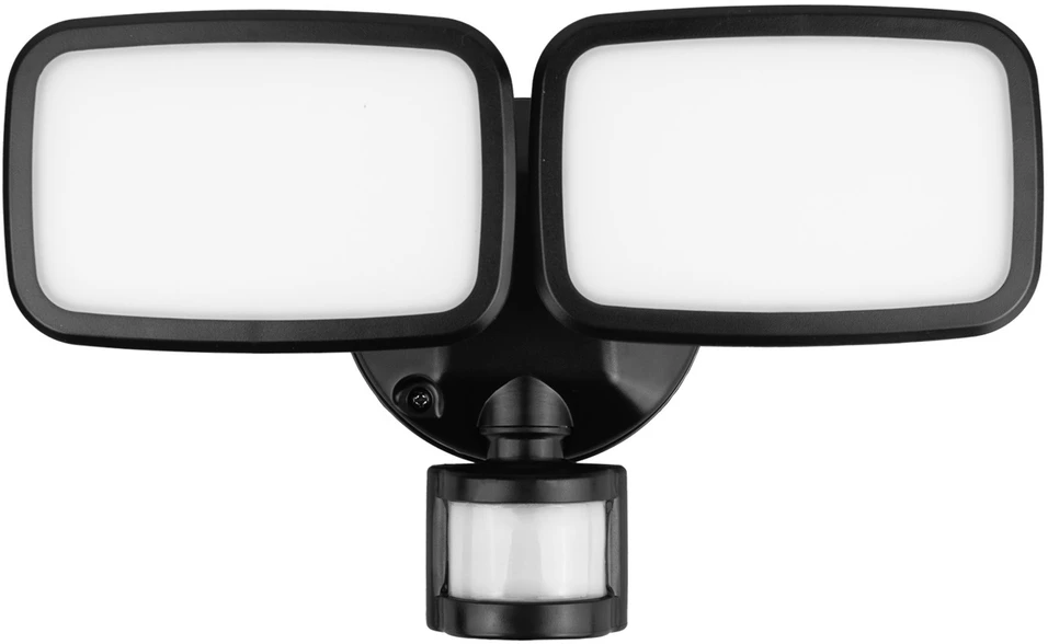 Maclean LED sieninis šviestuvas, su PIR jutikliu, 20W, 1500lm, IP65, neutralus baltas 4000K, juodas, MCE524 B