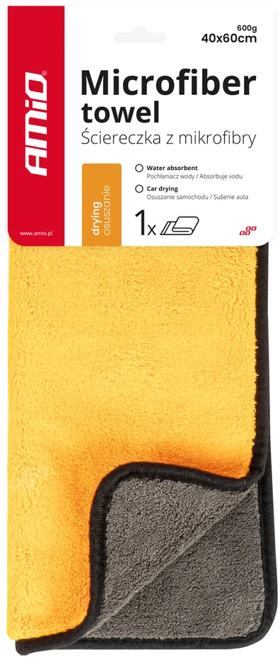 Mikropluošto rankšluoštis 40x60 cm, 600 gsm AMIO-03753