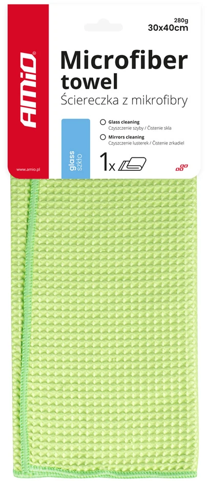 Mikropluošto vaflinis audinys langų stiklui 30x40cm 280g amio-02606