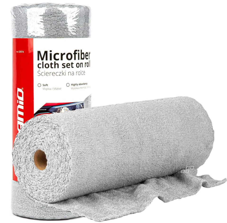 Mikropluošto šluostės ritinėlyje 30×30 cm, 120 gsm, 50 vnt. AMIO-03974