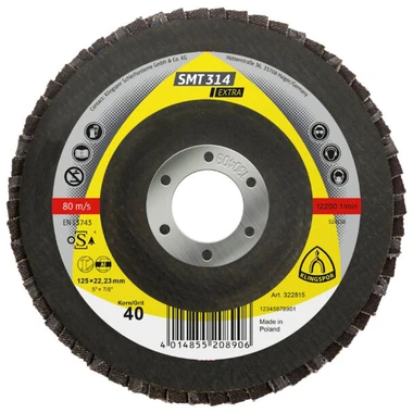 KLINGSPOR ŚCIERNICA LISTKOWA WYPUKŁA SMT314 EXTRA 125mm gr. 60