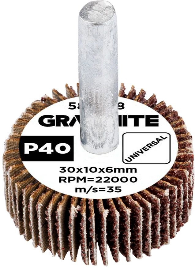 Graphite Ściernica Plokštelinis šlifavimo diskas su kotu 30 x 10 x 6 mm, P40