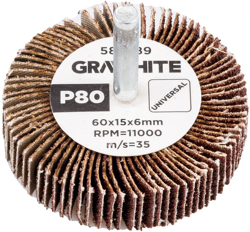 Ściernica Plokštelinis šlifavimo diskas su kotu 60 x 15 x 6 mm, P80