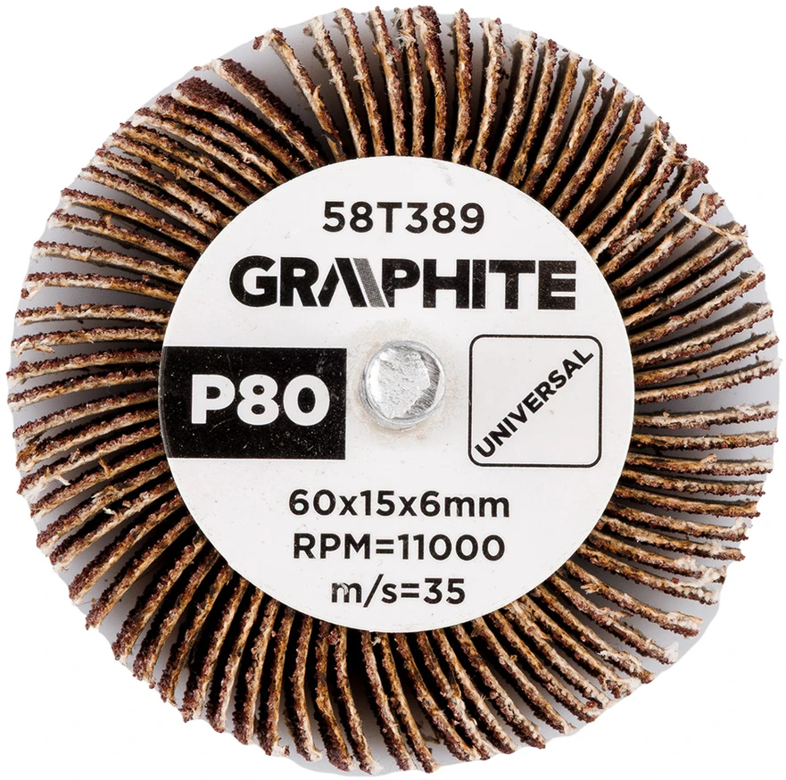 Ściernica Plokštelinis šlifavimo diskas su kotu 60 x 15 x 6 mm, P80
