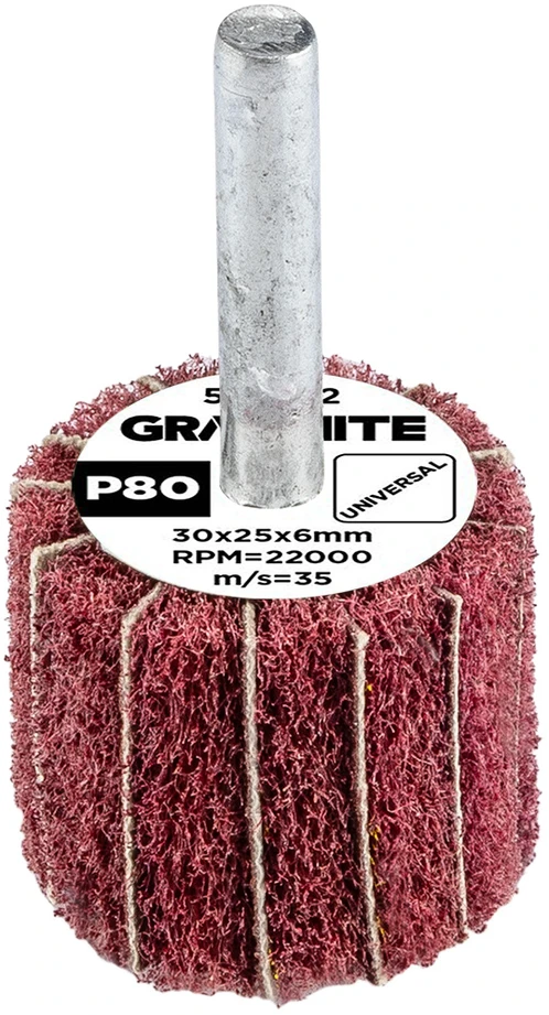 Ściernica Plokštelinis šlifavimo diskas su abrazyvine vilna, kotas 30 x 25 x 6 mm, P80