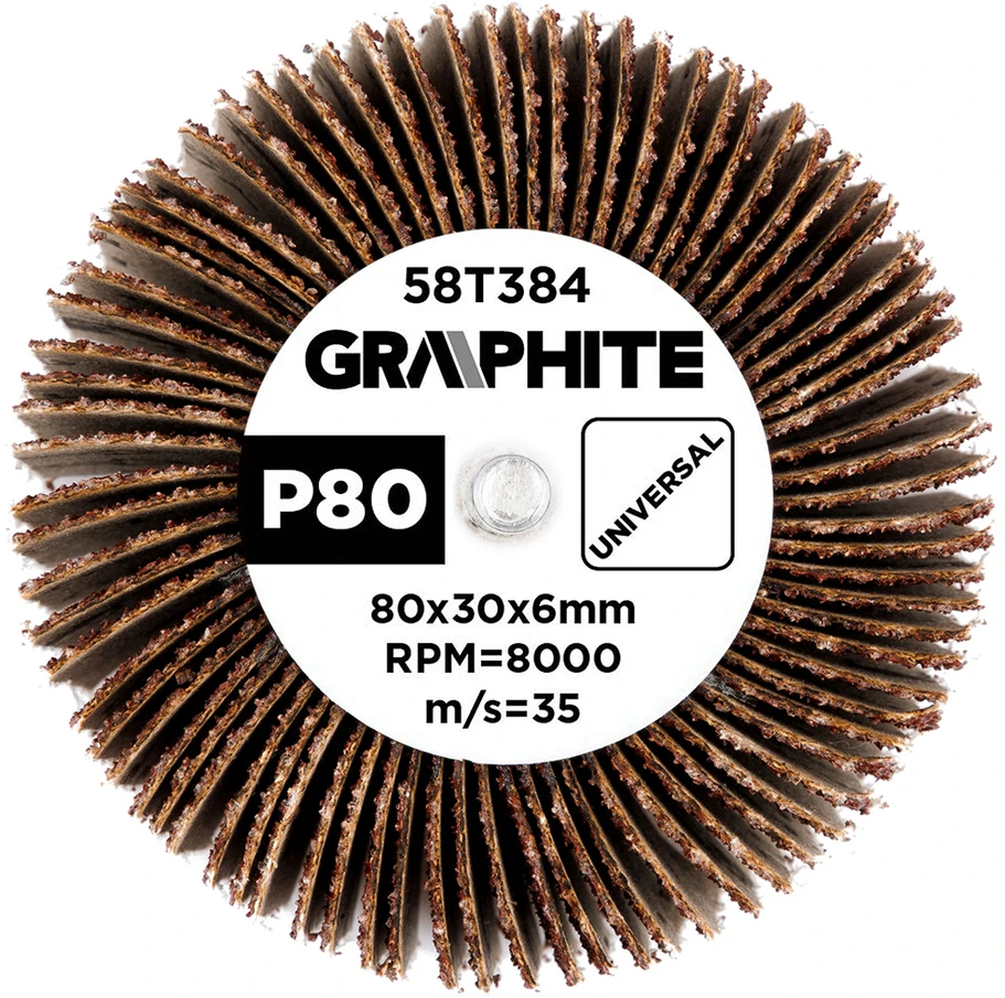 Ściernica Plokštelinis šlifavimo diskas su kotu 80 x 30 x 6 mm, P80