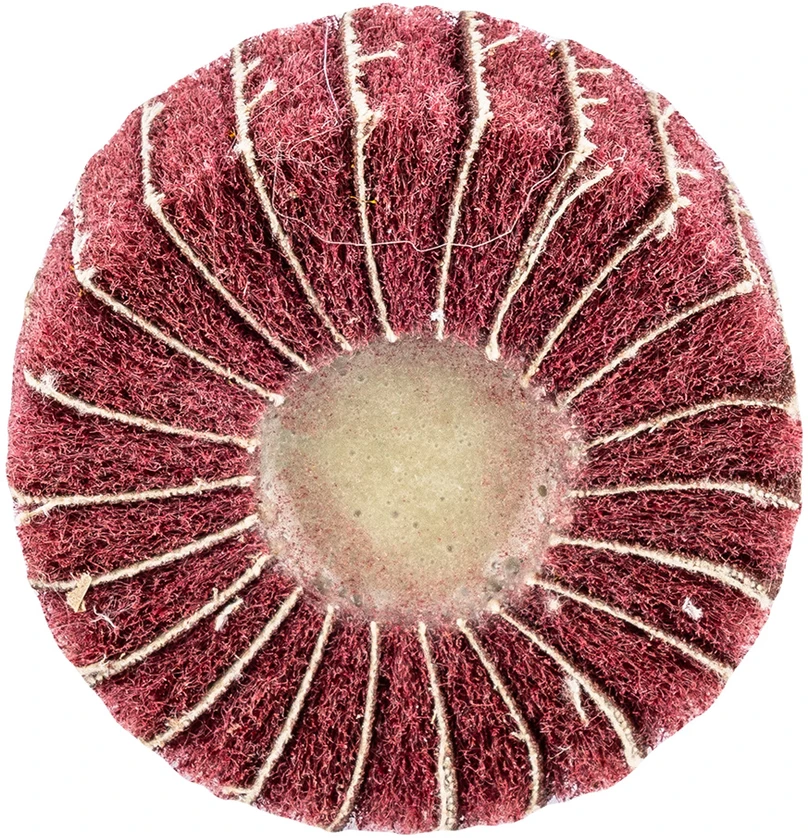 Ściernica Plokštelinis šlifavimo diskas su abrazyvine vilna, kotas 60 x 25 x 6 mm, P120