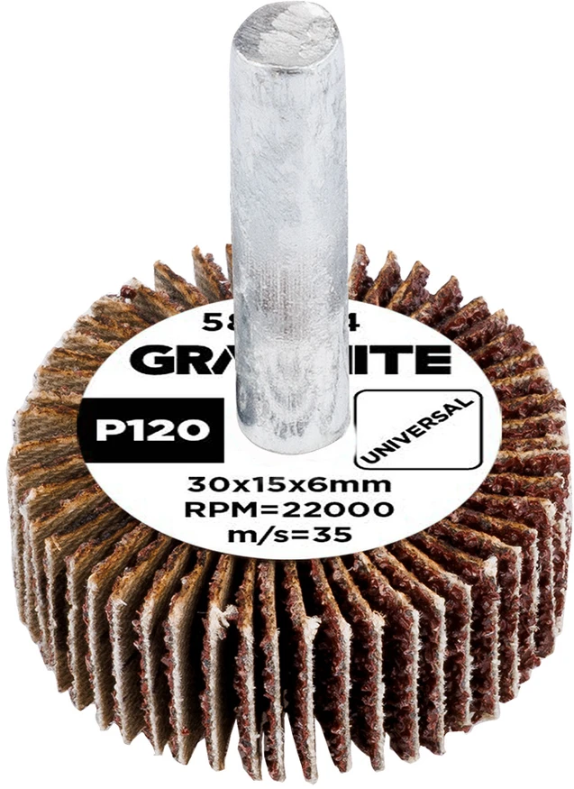 Graphite Ściernica Plokštelinis šlifavimo diskas su kotu 30 x 15 x 6 mm, P120
