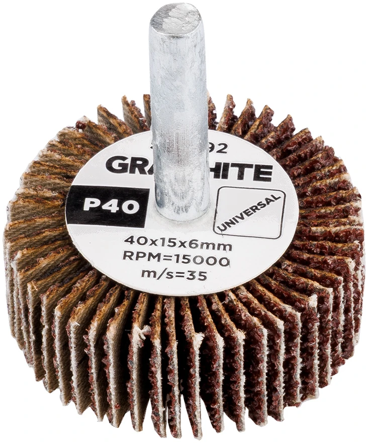 Graphite Ściernica Plokštelinis šlifavimo diskas su kotu 40 x 15 x 6 mm, P40
