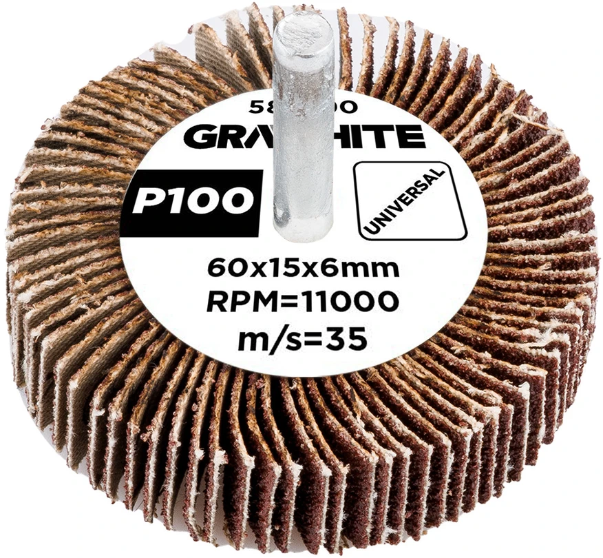 Ściernica Plokštelinis šlifavimo diskas su kotu 60 x 15 x 6 mm, P100