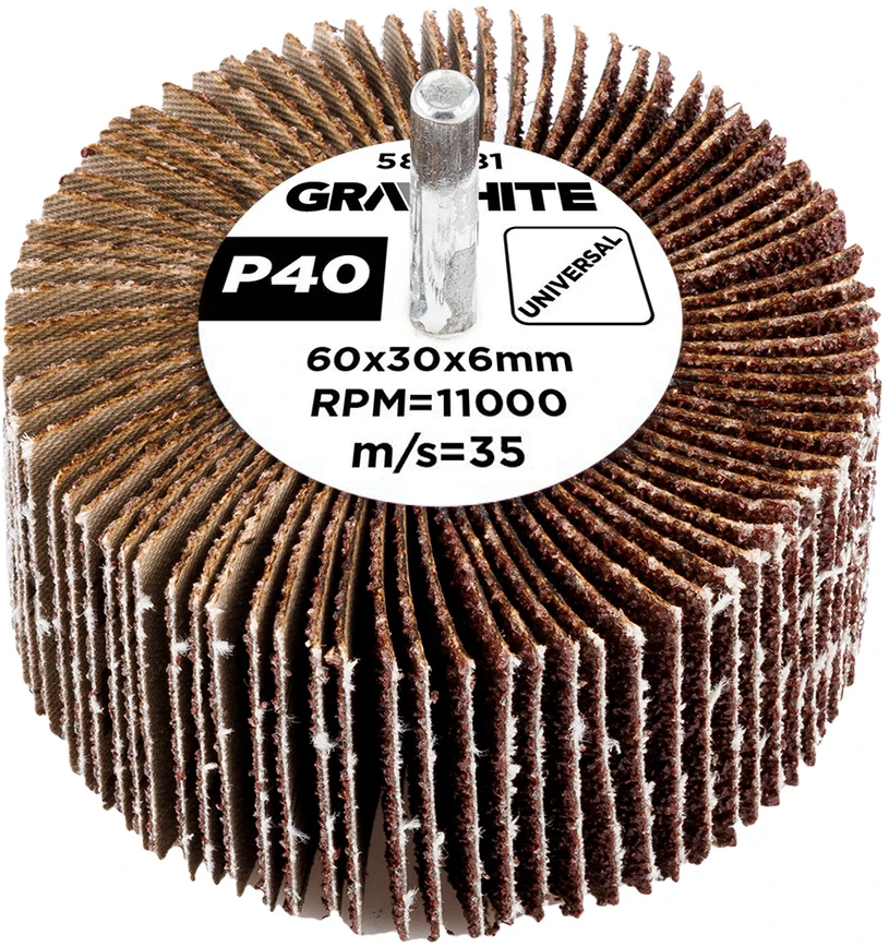 Ściernica Plokštelinis šlifavimo diskas su kotu 60 x 30 x 6 mm, P40