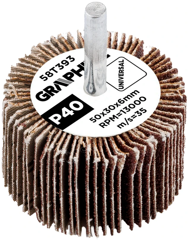 Ściernica Plokštelinis šlifavimo diskas su kotu 50 x 30 x 6 mm, P40
