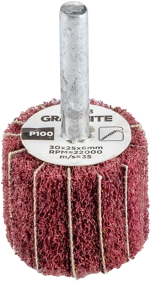 Ściernica Plokštelinis šlifavimo diskas su abrazyvine vilna, kotas 30 x 25 x 6 mm, P100