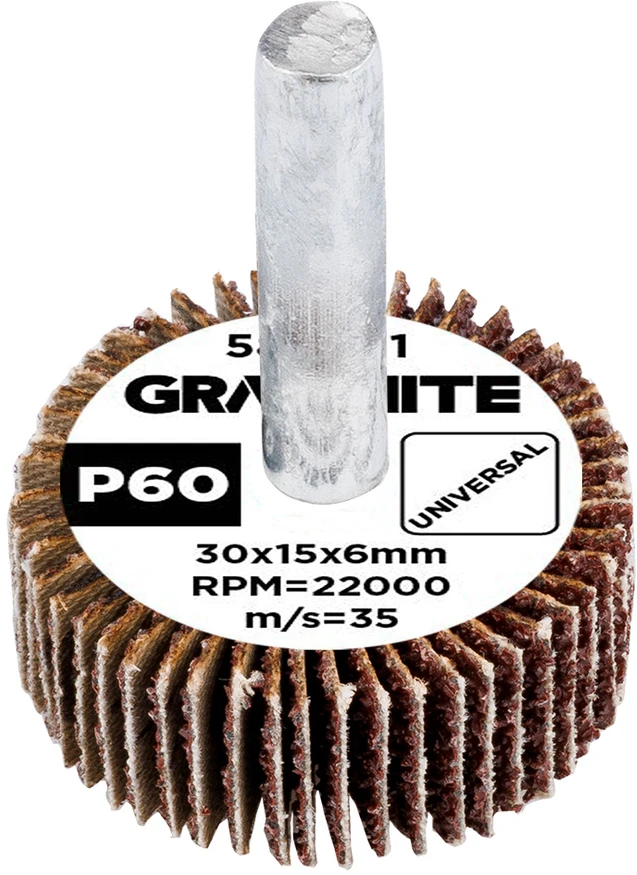 Graphite Ściernica Plokštelinis šlifavimo diskas su kotu 30 x 15 x 6 mm, P60