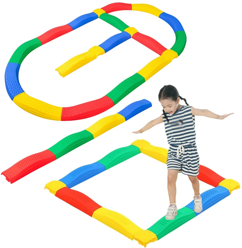 Lean Toys Jutiminis Balansas Sujungiamų Takelių Rinkinys 16 Dėžių + 4 Jungtys