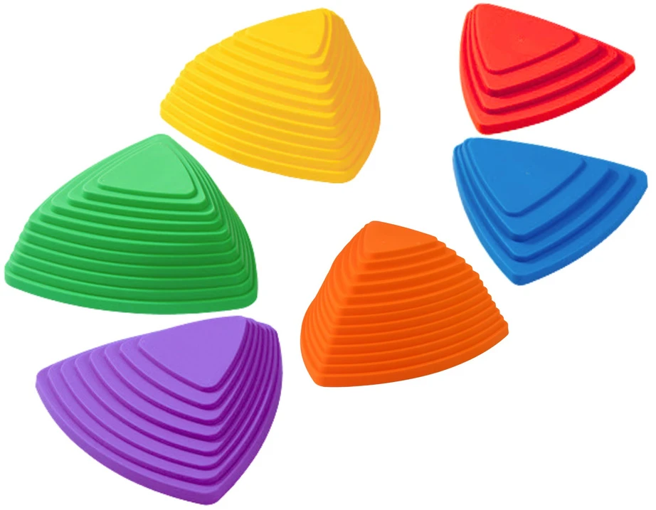 Lean Toys Pusiausvyros akmenys vaikams, 6 vnt.