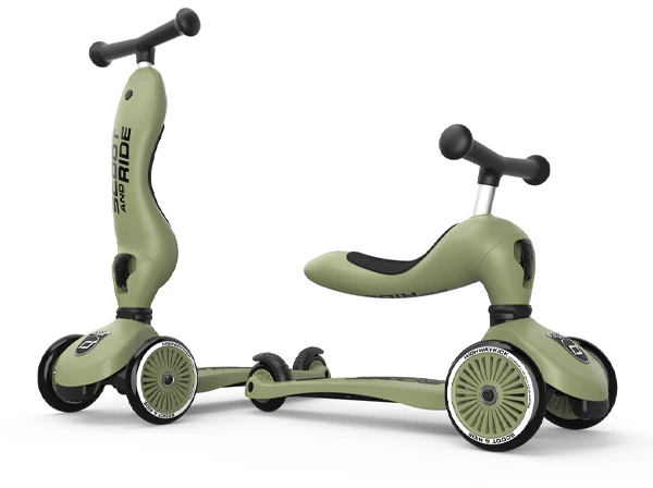 „Scoot and Ride“ – 2 viename balansinis dviratis / paspirtukas – alyvuogių spalvos (SR-00001)