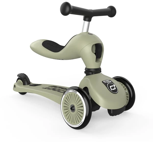 „Scoot and Ride“ – 2 viename balansinis dviratis / paspirtukas – alyvuogių spalvos (SR-00001)