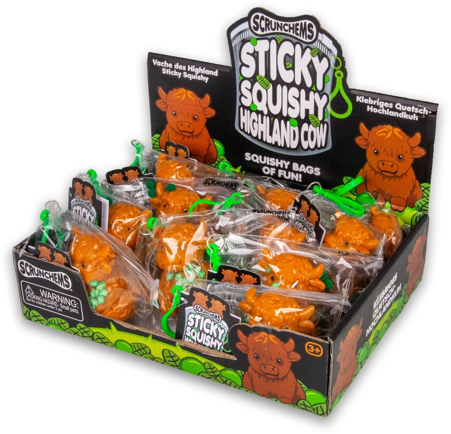SCRUNCHEMS - Lipnus minkštas Škotijos karvės žaislas (39165)