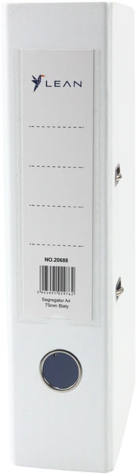 Lean Segtuvas A4, 75 mm svirtinis mechanizmas, baltas