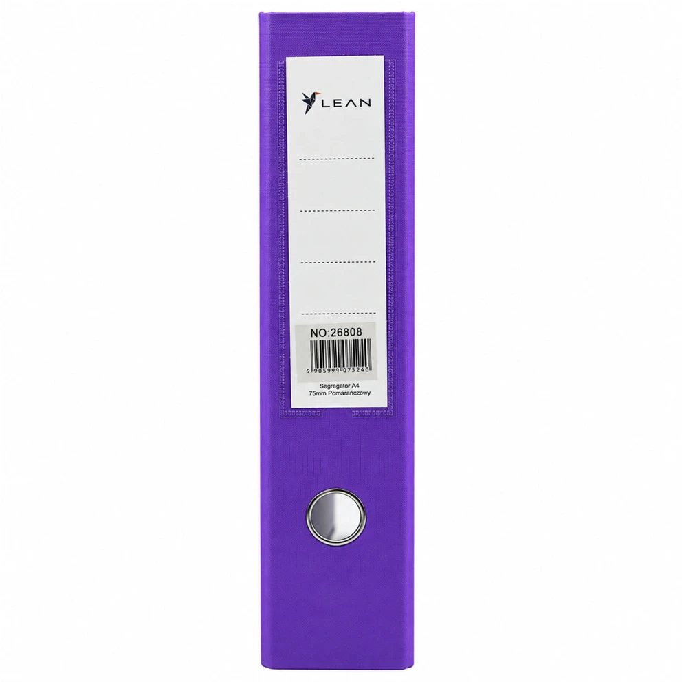 Lean Segtuvas A4, 80 mm, svirtinis mechanizmas, violetinis