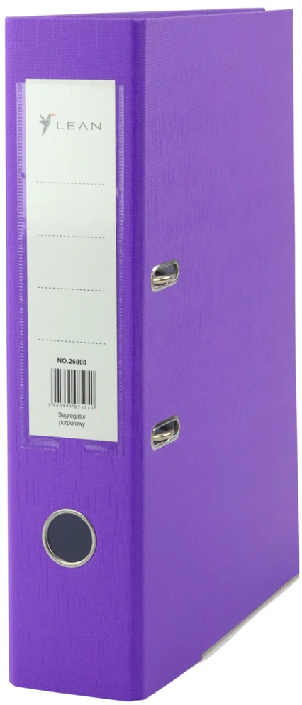 Lean Segtuvas A4, 80 mm, svirtinis mechanizmas, violetinis