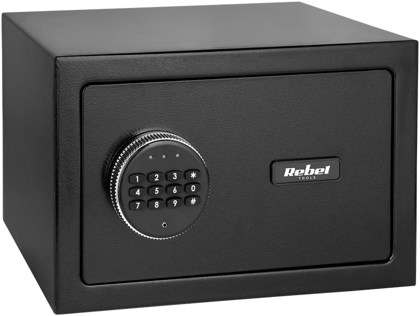 Sejf/ Elektroninis namų seifas su PIN kodu ir raktu – „Rebel RB-7002“ pinigų ir dokumentų seifas