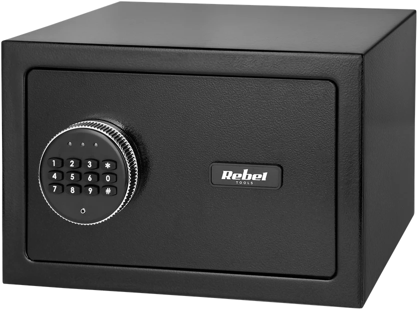 Sejf/ Elektroninis namų seifas su PIN kodu ir raktu – „Rebel RB-7002“ pinigų ir dokumentų seifas