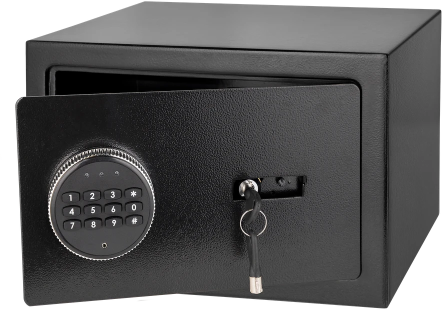 Sejf/ Elektroninis namų seifas su PIN kodu ir raktu – „Rebel RB-7002“ pinigų ir dokumentų seifas
