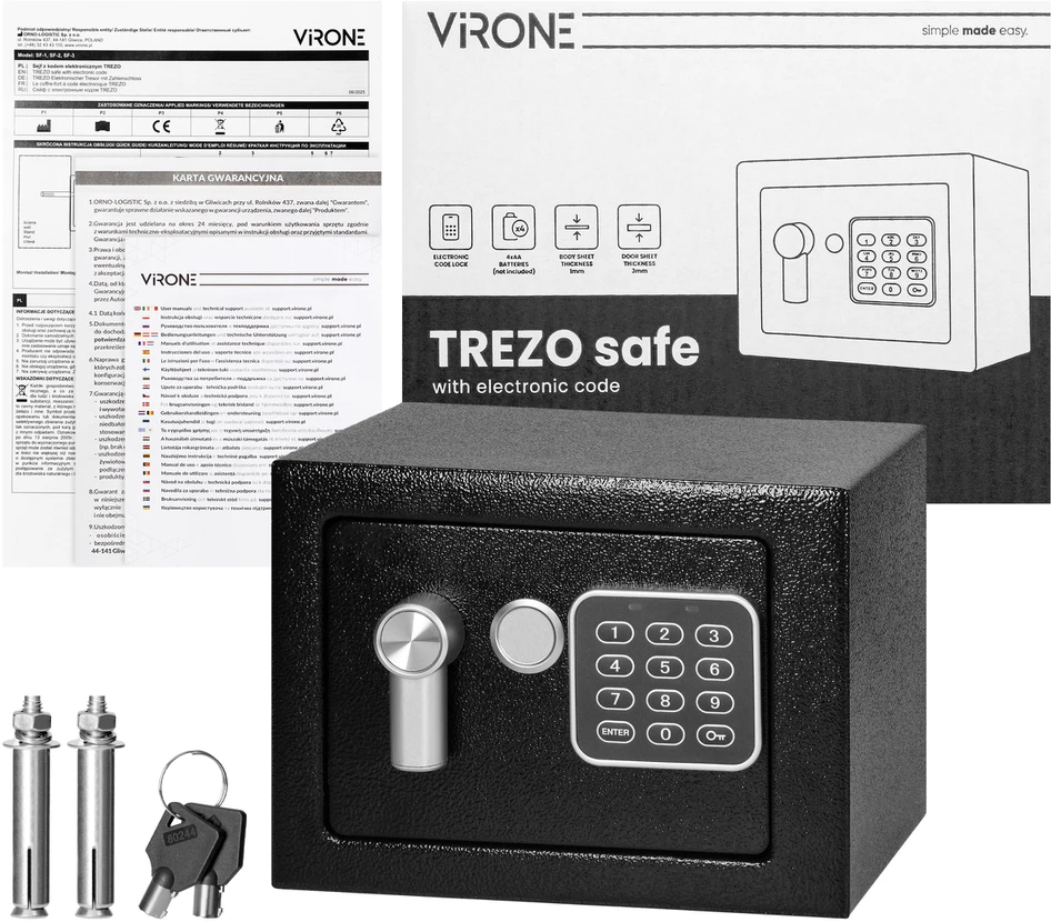 Sejf/ TREZO elektroninis kodinis seifas, mažas