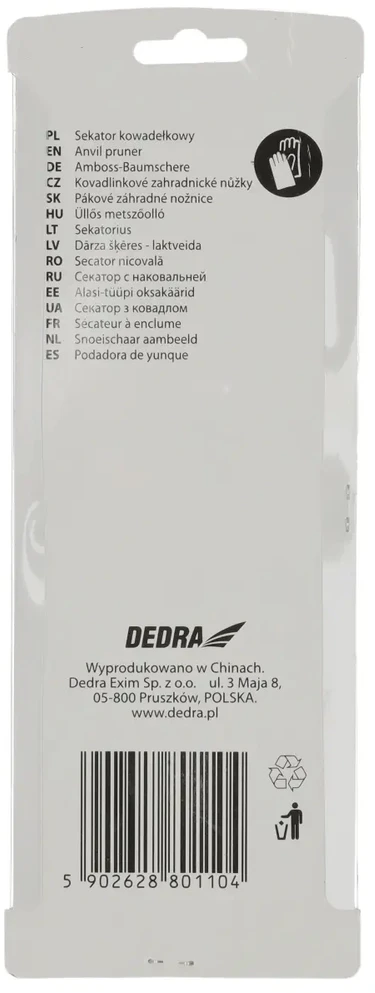 Dedra Sekatorius sausoms akoms pjovimo storis maks 20 mm tefloninis padengimas