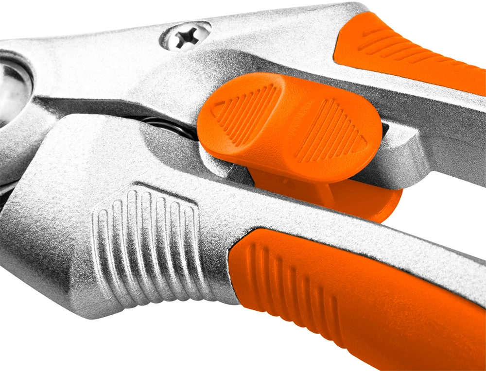 Sekator Priekalinis genėtuvas 210 mm, ilgis iki 20 mm, aliuminis, TPR guma dengta rankena