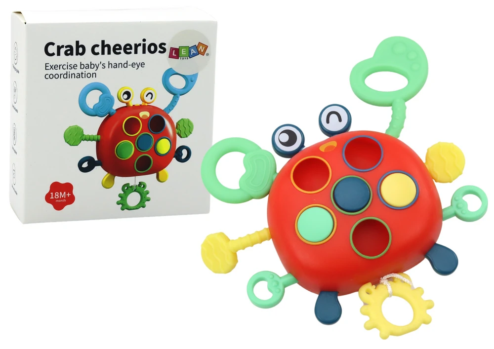 Sensorinis žaislas Krabas Lean Toys, 14x13x4 cm
