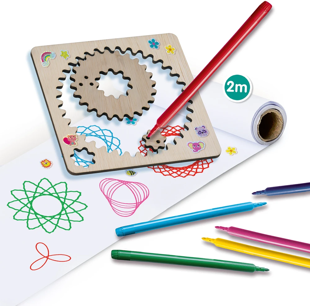 SES Creative - Spiralinis dizainerio rinkinys - Mediniai ratukai - (S14788)