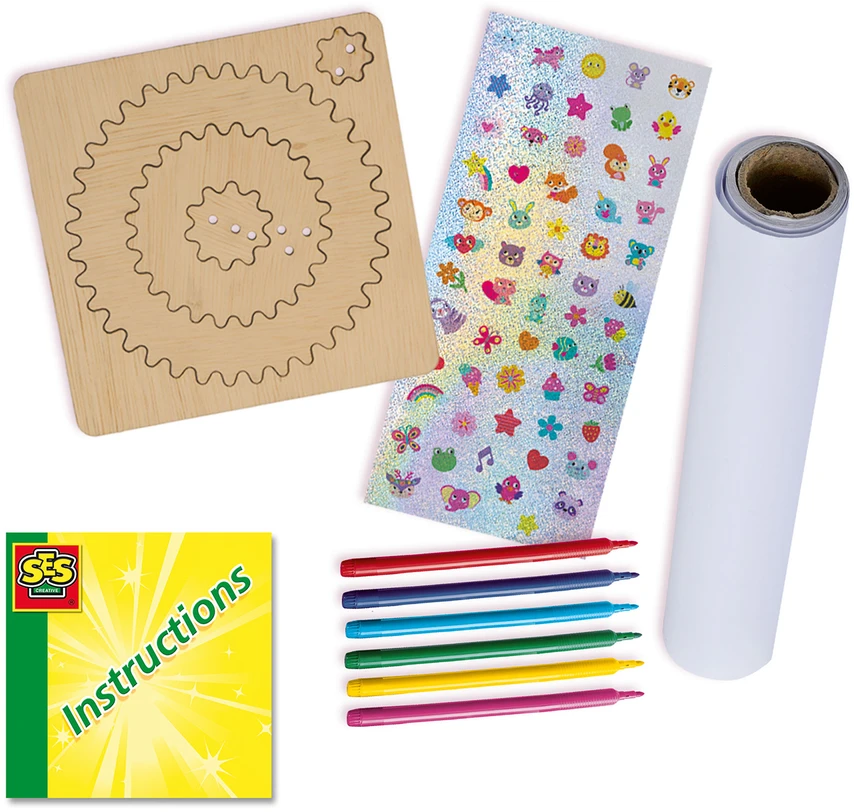 SES Creative - Spiralinis dizainerio rinkinys - Mediniai ratukai - (S14788)