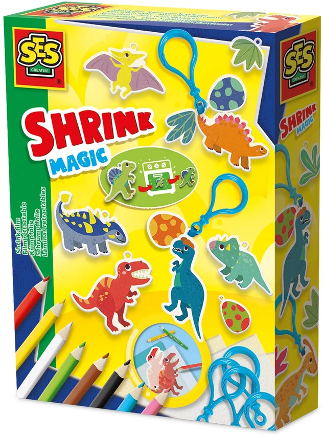 SES Creative - susitraukianti folija - dinozaurų raktų pakabukai - (S14294)