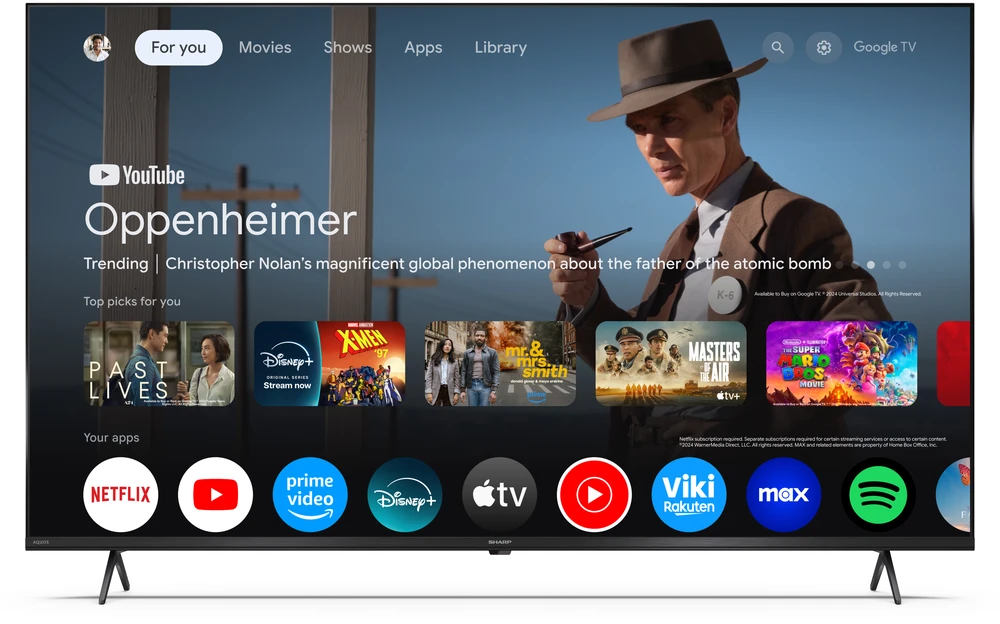 Televizorius Sharp | 55HL4265E | 55 | Smart TV | Google TV | UHD | Juodas