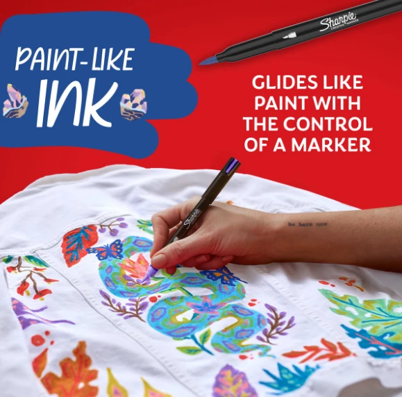 „Sharpie“ – „Creative Acrylic“ 12 lizdinių plokštelių – žemės atspalviai – teptuko antgalis (2223313)