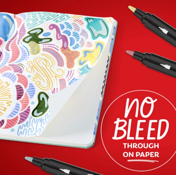 „Sharpie“ – „Creative Acrylic“ 5 lizdinės plokštelės – šilti atspalviai – apvalus galiukas (2223314)