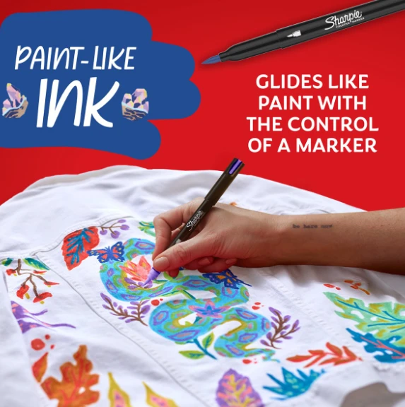 „Sharpie“ – „Creative Acrylic“ 5 lizdinių plokštelių – žemės atspalviai – teptuko antgalis (2223317)