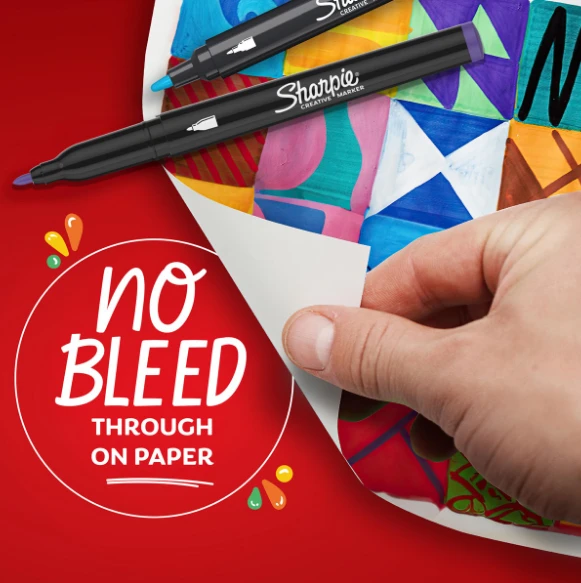 „Sharpie“ – „Creative“ akriliniai rašikliai, 5 lizdinės plokštelės, įvairių spalvų, plonas galiukas (2212912)